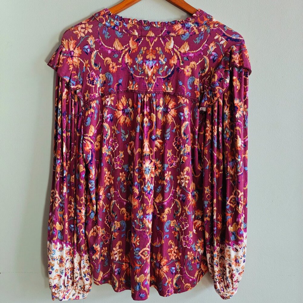DEMOCRACY Floral Peasant Blouse - Picture 5 of 11